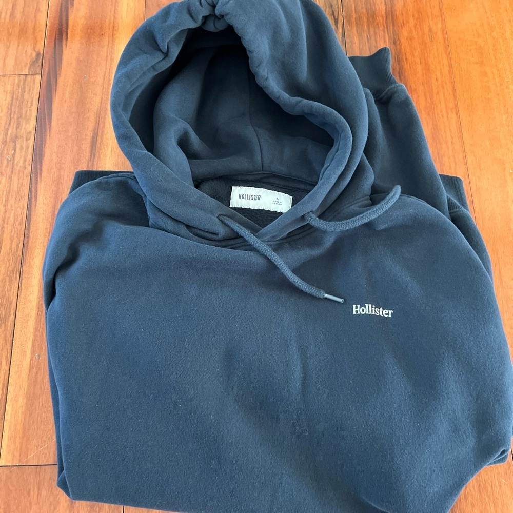Hollister Men's Dark Hoodie